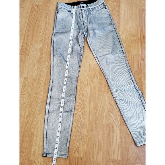 PAIGE Verdugo Ankle Silver Galaxy Metallic Jeans size 26 - Picture 9 of 16